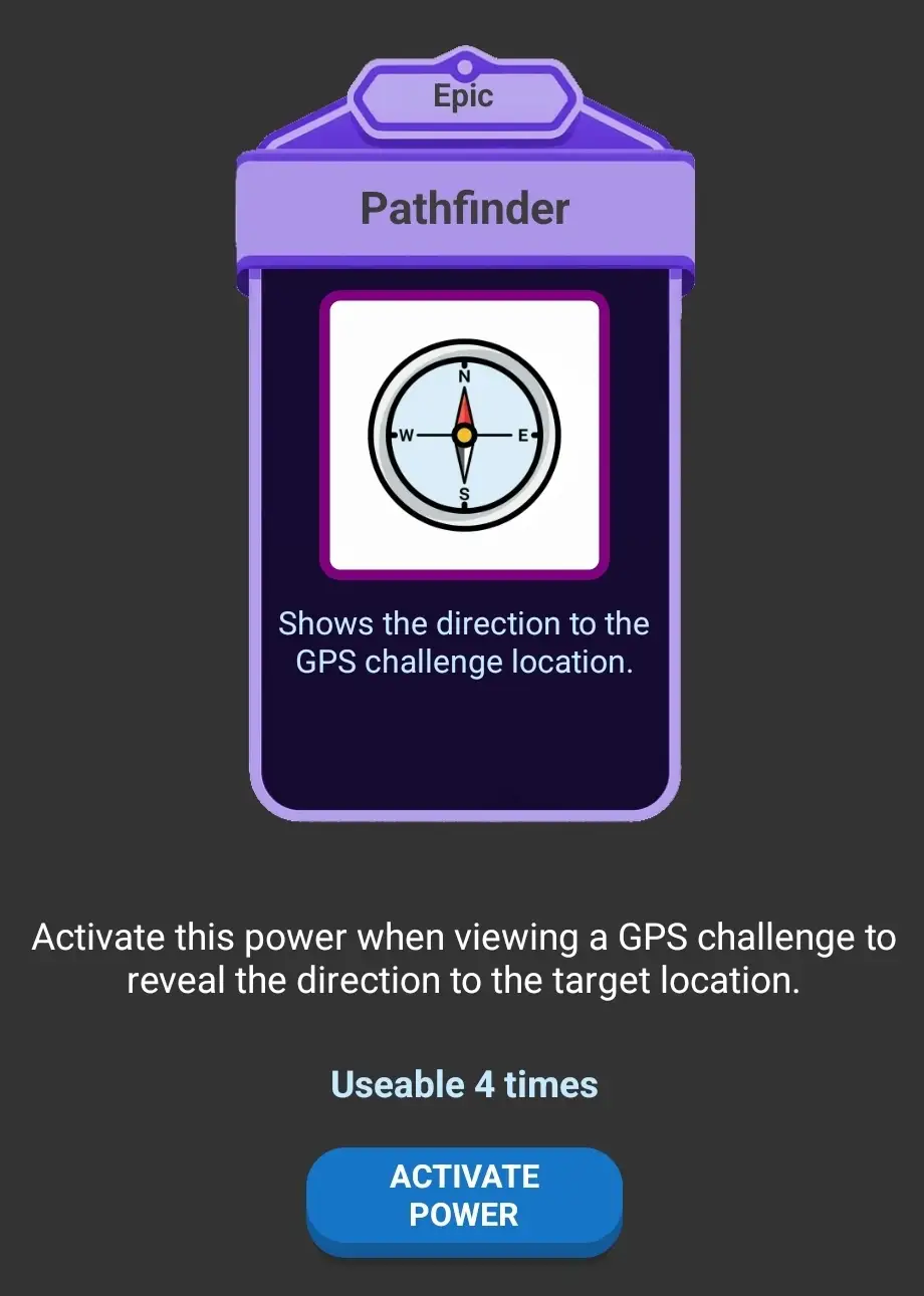 The Pathfinder power card
